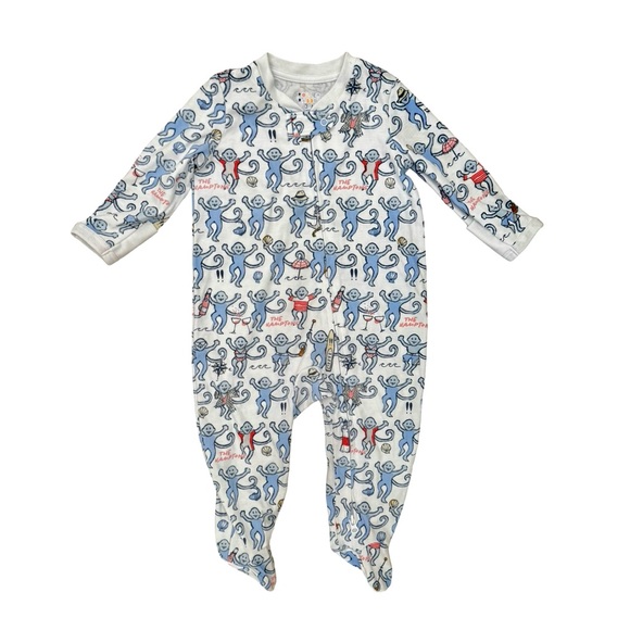 Roller Rabbit Other - New ROLLER RABBIT Infant Monkey Zipper Footie Sz 3-6 Months